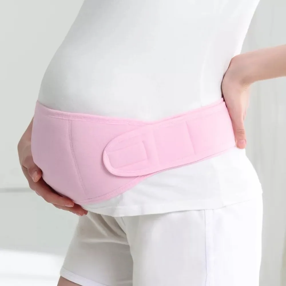 Cintura di supporto per maternità in vita regolabile Design curvo traspirante Fasce per pancia premaman Elastico incrociato sul retro
