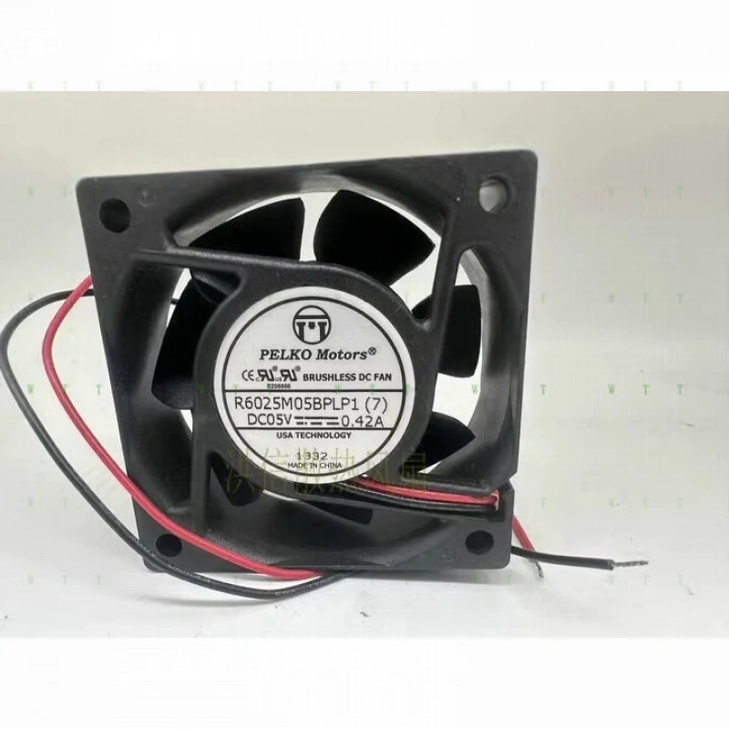 H  1 pcs for PELKO Motors 6025 R6025M05BPLP1 (7) 05V 0.42A 6CM Double Ball fan