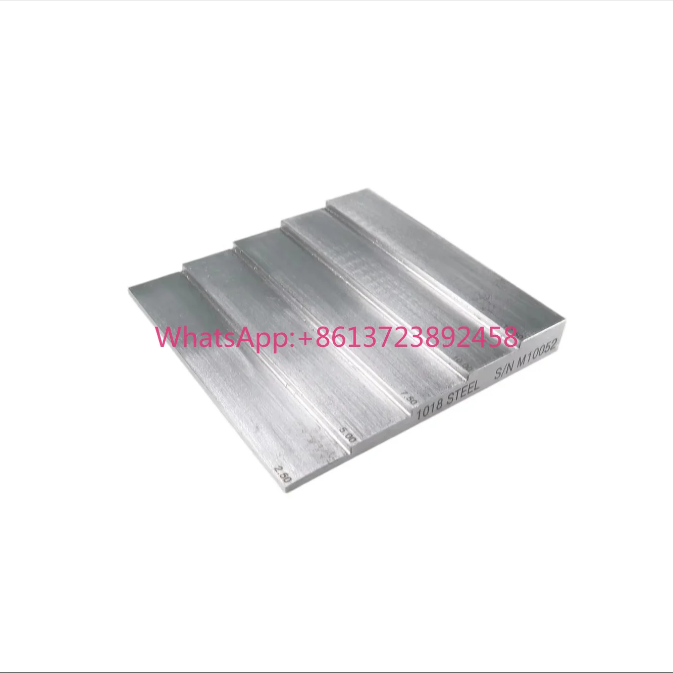 5Step 2.5-12.5mm Calibration Block Step Wedge for Ultrasonic Thickness Gauge 1018 Steel