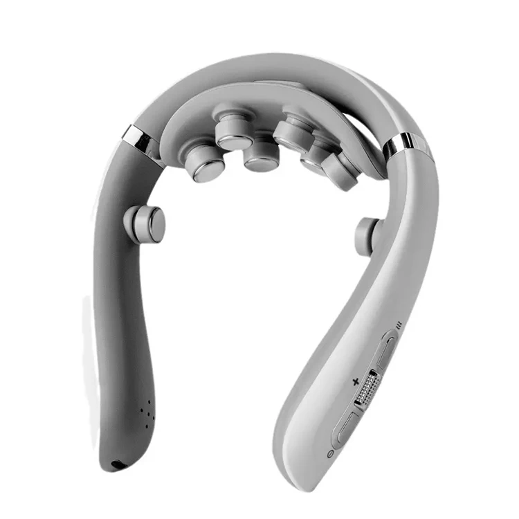 

2025 Portable Mini Cordless Smart 3D Kneading Ems Tens Electric 3 in 1 Neck Massager Heat Shiatsu for Pain Relief Deep Tissue