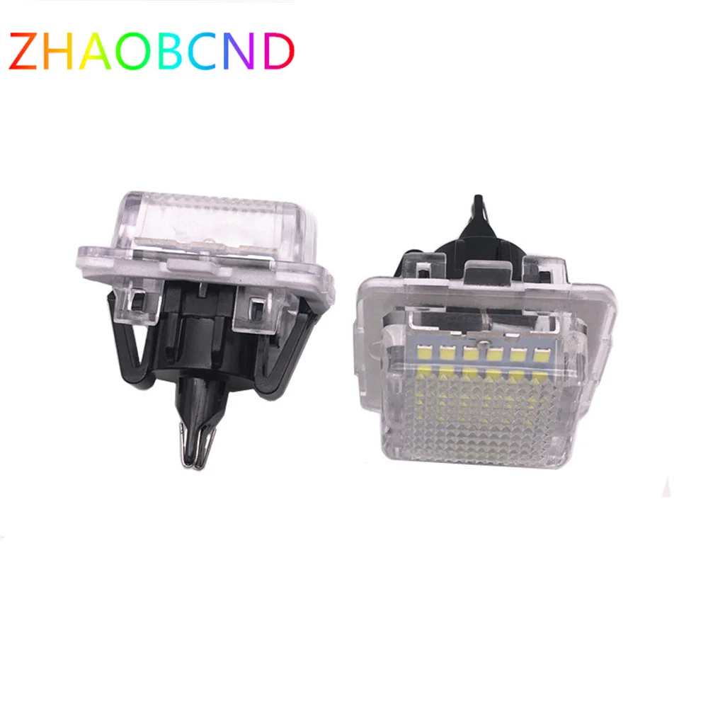 2Pcs For Mercedes Benz C E CL Class W204 W212 C207 W221 S204 C216 12V LED Car License Plate Light Lamp Replacement Canbus