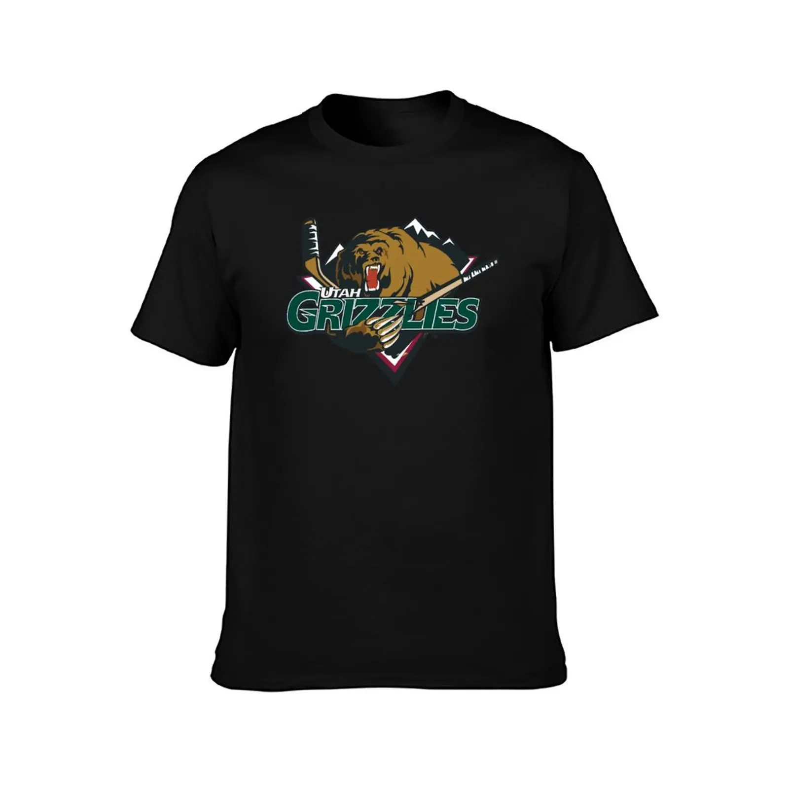 Grizzlies-Utah T-Shirt Summer Casual Cotton Tee Oversized Streetwear Tops Vintage Graphic Print Loose Fit Short Sleeve