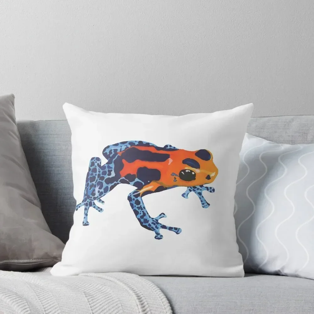 

FROG - COLORFUL FROG - POISON FROG - Watercolor Painting Throw Pillow Pillow Case Christmas Bed pillowcases Plaid Sofa pillow