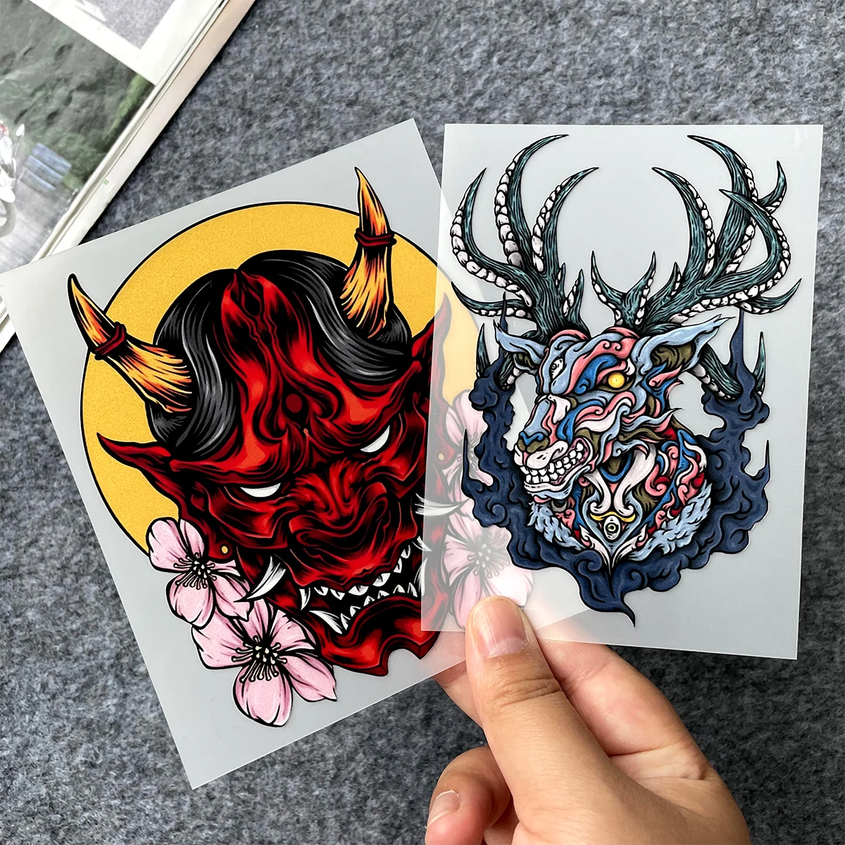 JDM Dragon Lion Totem Waterproof Vinyl Sticker Decal For Auto Door Window Trunk Helmet Motor Vehicle Decor Accessories