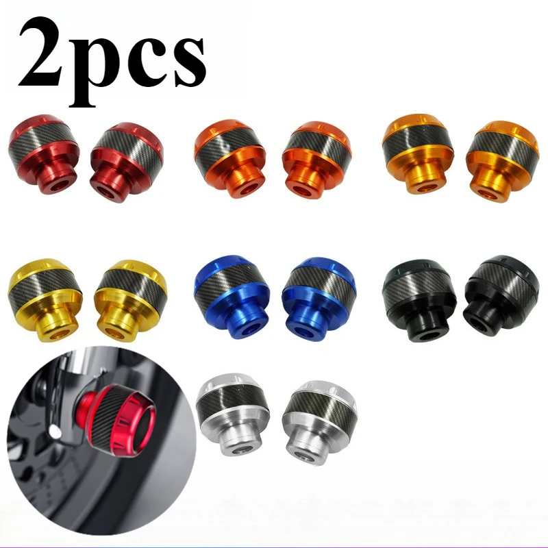 

2Pc Aluminum Alloy Motorcycle Crash Protector Scooter Wheel Front Fork Frame Falling Protection Pads Sliders Moto Exterior Parts