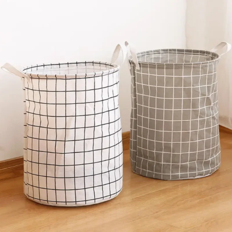 1PC Home Fabric Dirty Basket Clothes Dirty Basket Storage Bucket Foldable Storage Basket Laundry Basket