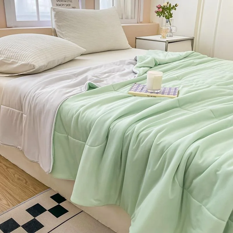 

Ice Silk Summer Coolness Quilt Thin Single Double Children's Ice Cream Quilt Maternity Level Air Conditioning Quilt Polyester...