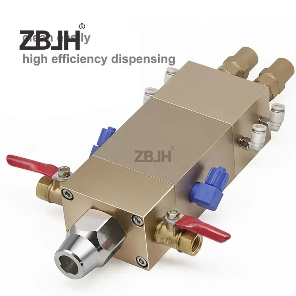Double-acting back-suction double-liquid increased flow dispensing valve Pneumatic precision filling valve AB dispensing