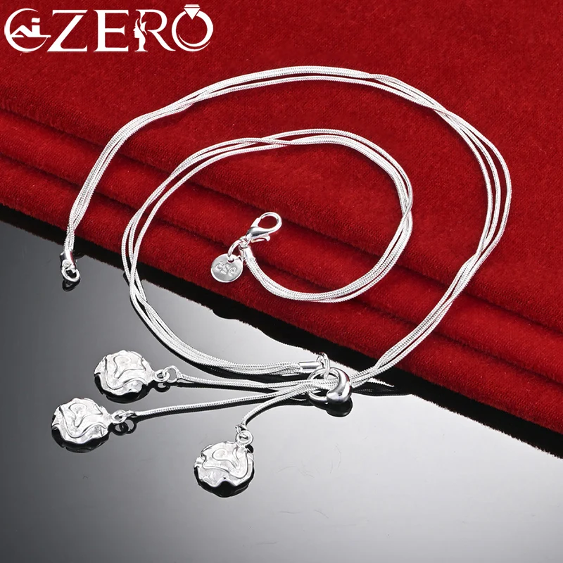 

Ожерелье ALIZERO из стерлингового серебра 925 пробы с тремя розетками женское модное очаровательное свадебное ювелирное изделие аксессуары