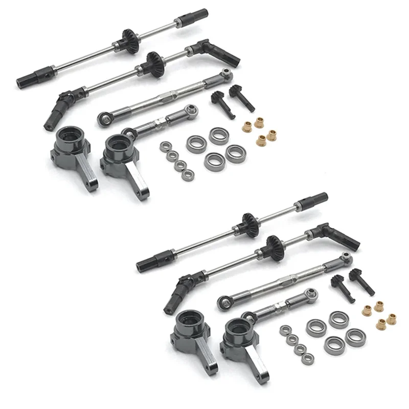 ABUM-2X アップグレードスチールギアブリッジアクスルギア WPL B14 B24 C14 C24 C34 C44 B16 B36 1/16 RCカースペアパーツアクセサリー、4WD用