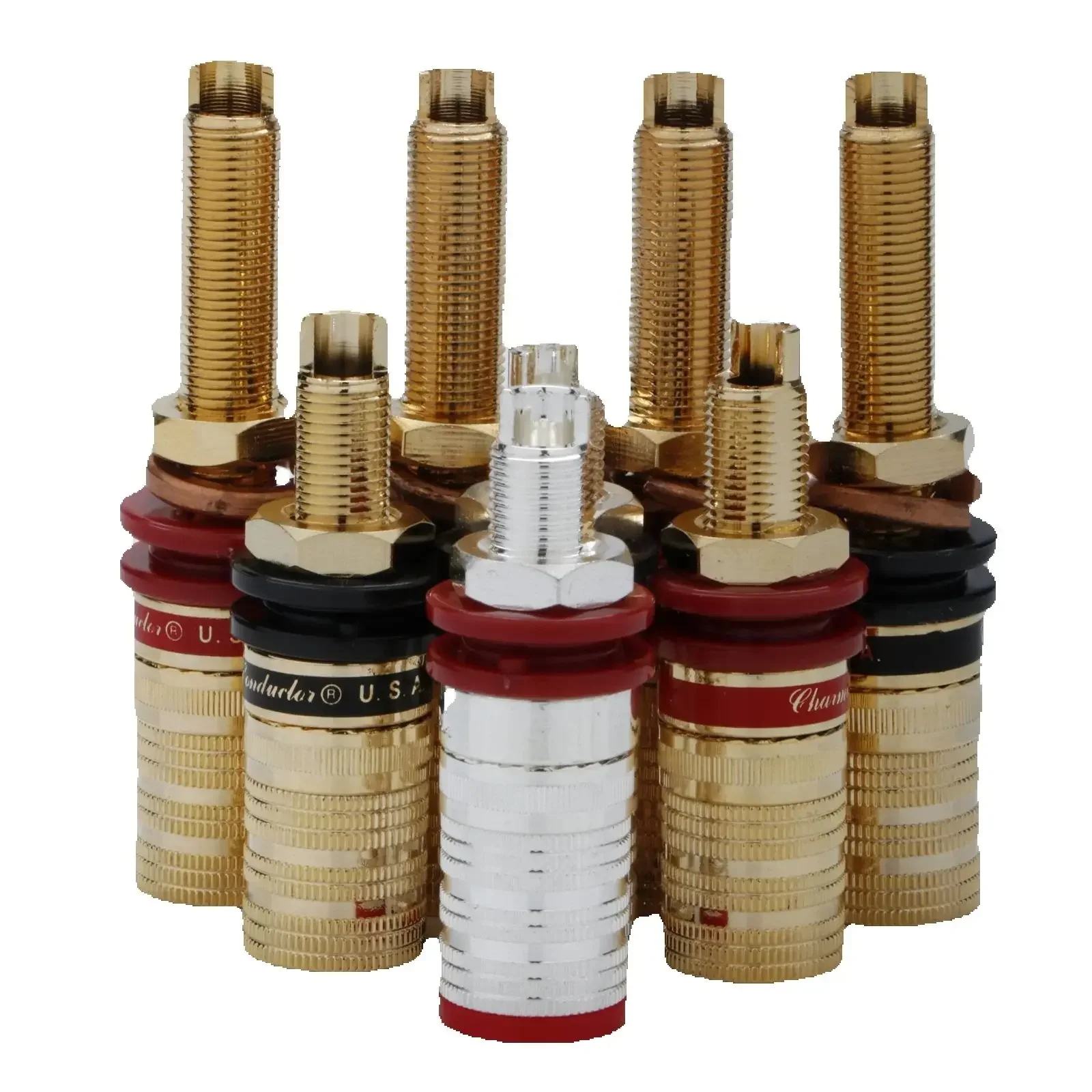 Preffair BP1133 24K Gold Plated OFC Speaker Amplifier Binding Post Terminal Banana Plug Socket Output Connector Hifi Audio DIY