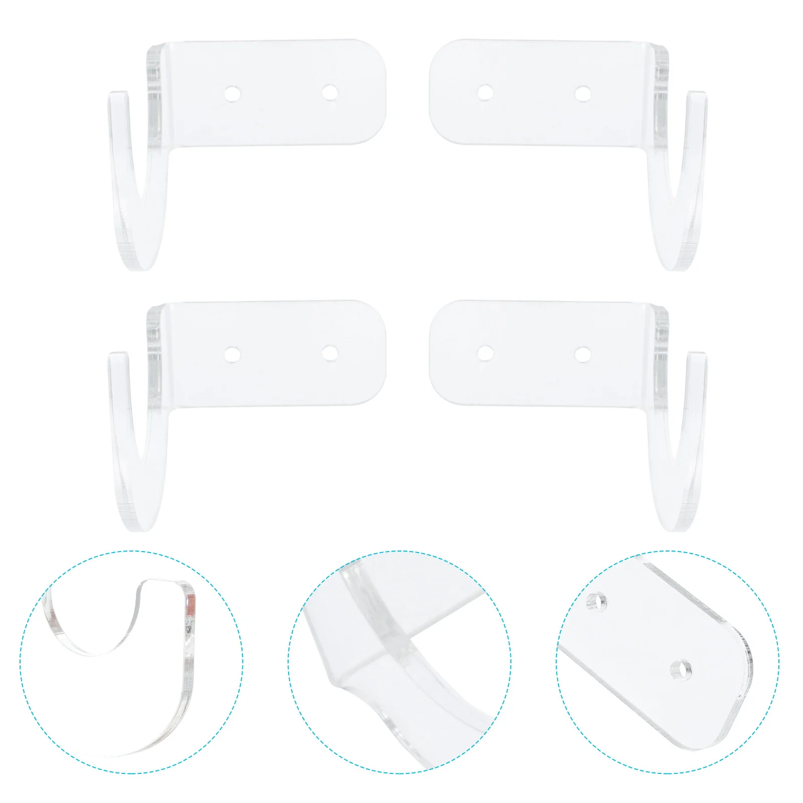 4 قطعة مضرب بيسبول حامل أصحاب قابل للتعديل مادة الاكريليك مستقرة ديكور المنزل عرض مضرب بيسبول رف حامل الكرة اللينة #5