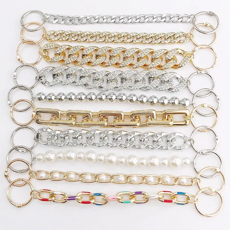 1pcs Sale chain shoes buckles charms gold rose diamond-mounted Accessories for knock bag clogs shoe Decorations woman kids gifts