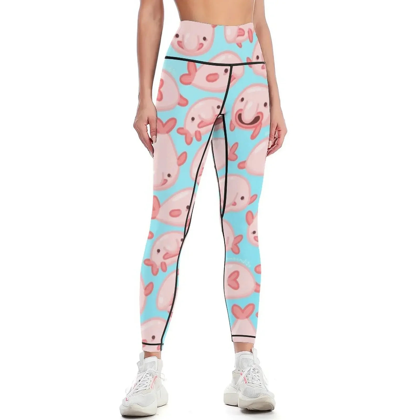 

Blobfish Pattern Leggings sports for push up joggers for sports woman gym Golf wear Womens Leggings