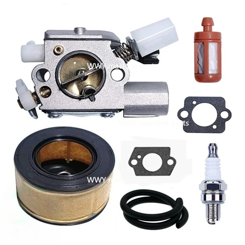 For MS251 MS251C Carburetor Air Fuel Filter Spark Plug Paper Pad YouTube Chainsaw Accessories
