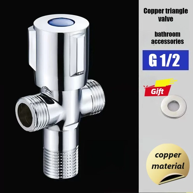

G1/2 threaded angle copper valve core, all copper kitchen and bathroom tool, suitable for toilet, washbasin, water heater valves