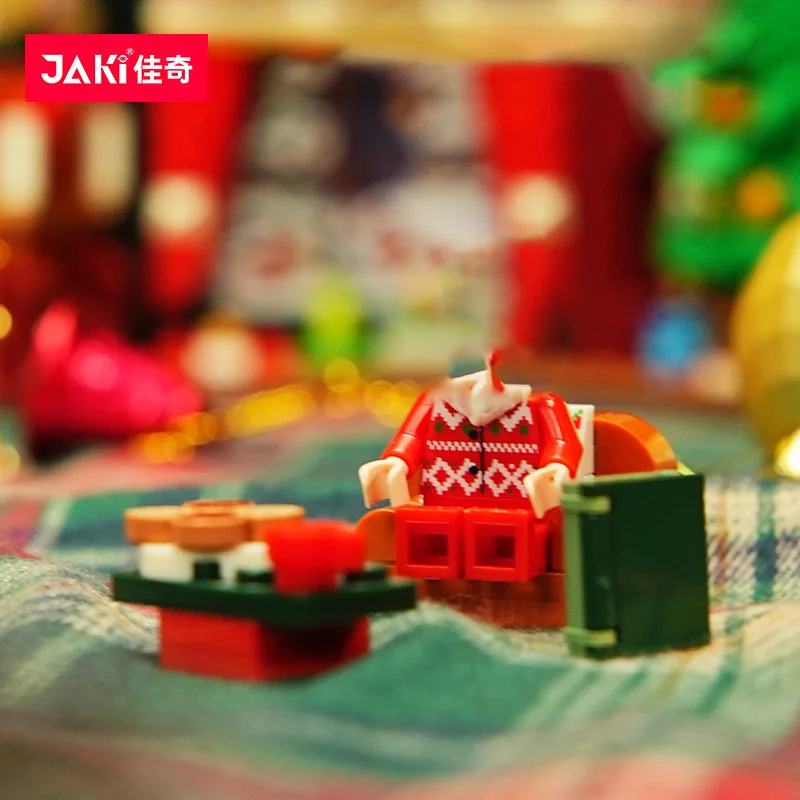 JK5155 Christmas stereo album book Christmas tree creative table decoration for boys and girls Christmas building blocks toys view 3