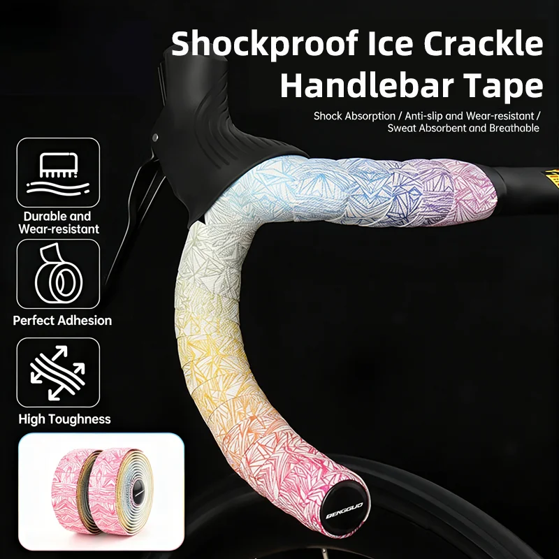 AliExpress NONE Shockproof Ice Crackle Road Bicycle Handlebar Tape Gradient Anti-slip Bike Handlebar Tape Bike Accessories