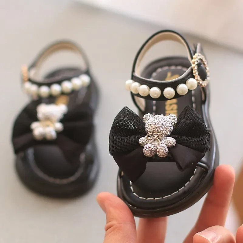 Zomer Cartoon Baby Meisjes Sandalen Kinderen Kleine Meisjes Prinses Schoenen Mode Vlinderdas Sandalen Baby Peuter Shoe1-2 Jaar Oud