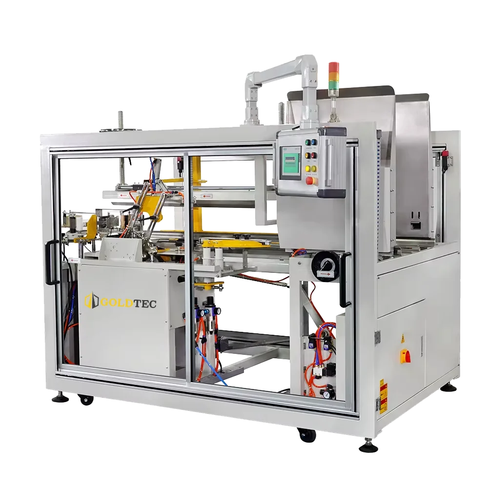 Fully Automatic High Speed Box Case Carton Erector Machine Pin Pick Up Case Erector Machine