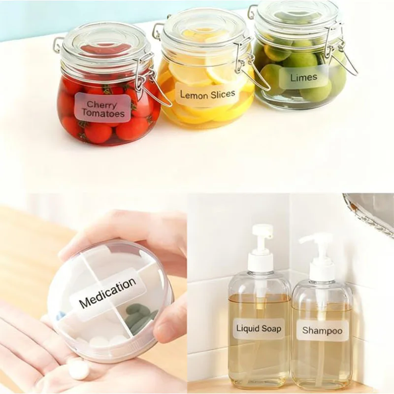12 x 40 mm transparente Thermo-Etikettenbandrolle, selbstklebend, wasserdicht, bedruckbar, Namensaufkleber, Papier, Glas, Kabel, Sortieretikett für D30 P15 – Detail 9