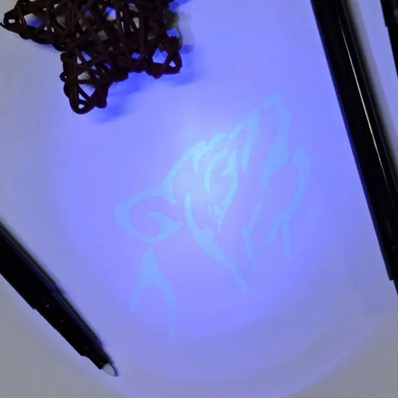 Invisible Ink Pen, Upgraded Spy Pen Invisible Ink Pen Use With UV Light(Not Include) Magic-Marker For Secret Message