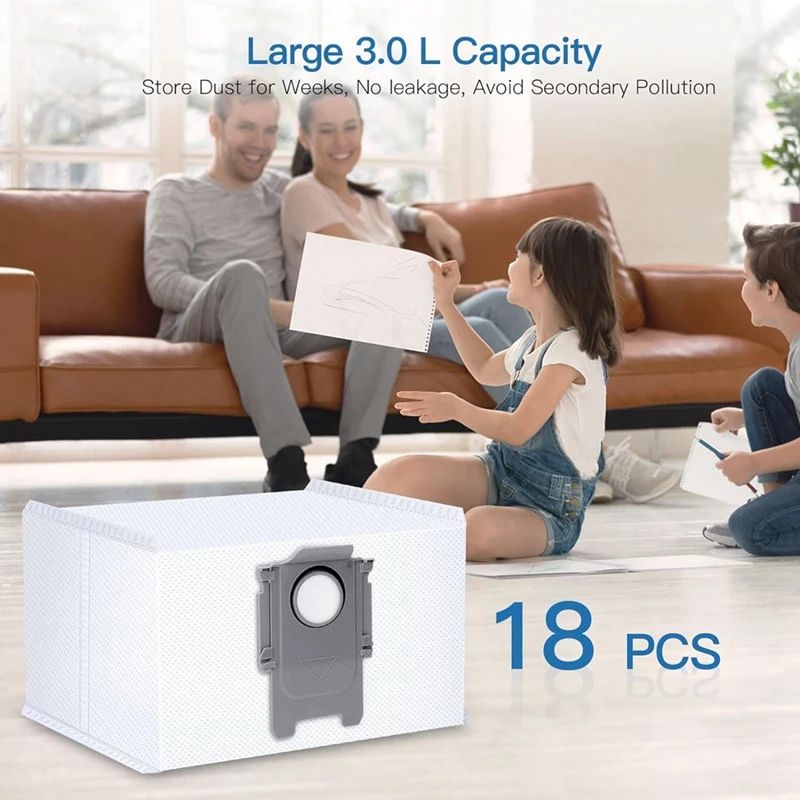 استبدال أكياس الغبار ل Roborock ، فراغ الذاتي فارغة قفص الاتهام ، تعزيز ، S8 زائد ، S8 برو الترا ، S7 Maxv الترا ، Q5 ، Q5 + ، Q7 + ، Q7 ماكس زائد