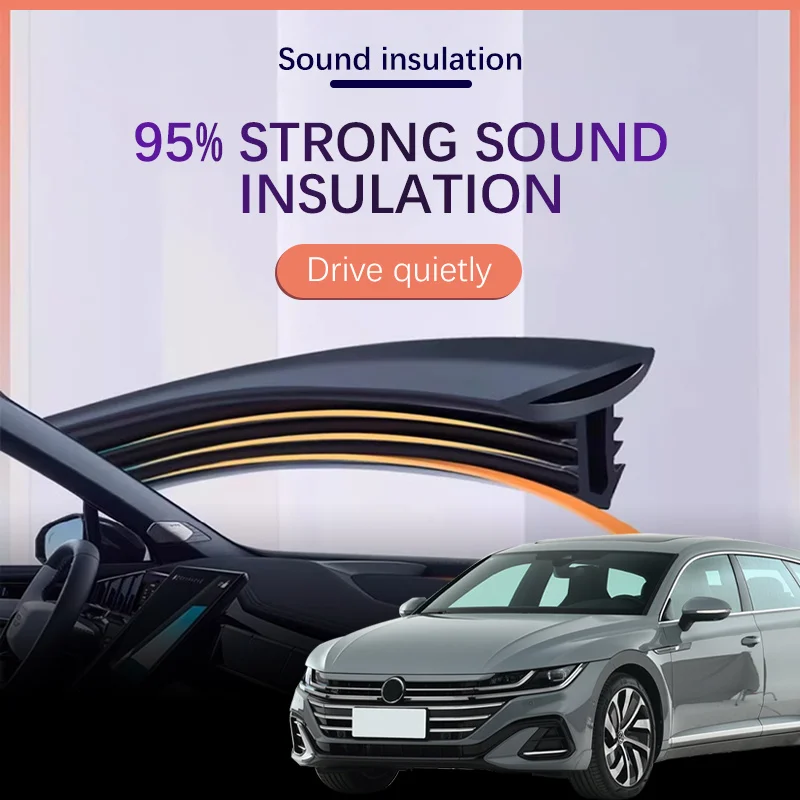 Car Dashboard Sealing Strip Interior Auto Noise Sound Insulation Rubber Trim Weatherstrip For Volkswagen VW Arteon 2017-2021