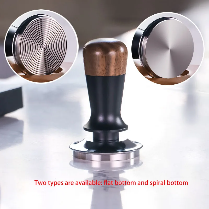 

Walnut Wood Coffee Elastic Powder Press Hammer Italian Press-type Elastic Balance Powder Press 51/53/58mm
