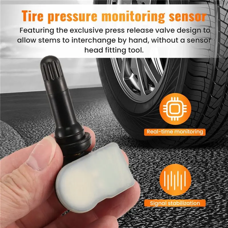 【Top Sale !!】4Pcs Programming MX Sensor TPMS Tire Pressure Monitor Sensor 315MHZ 433MHZ Universal 2 In 1 Repair Tool For-Autel