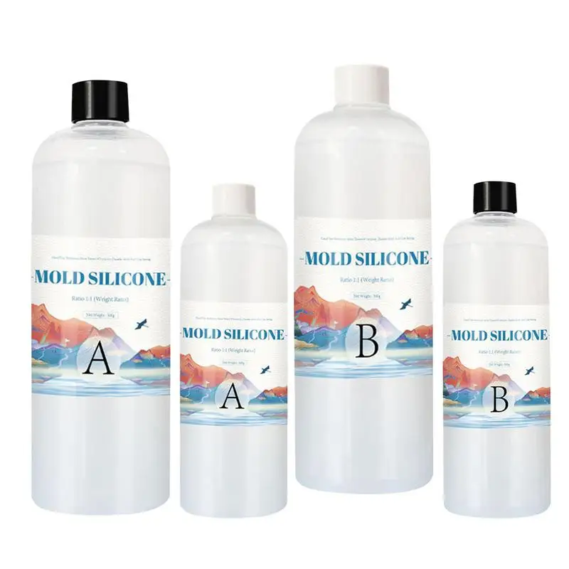 Kit de Fabricação de Moldes de Silicone Líquido, Borracha de Cura Rápida, Liquida Para, DIY, AB 1:1, 200g, 500g