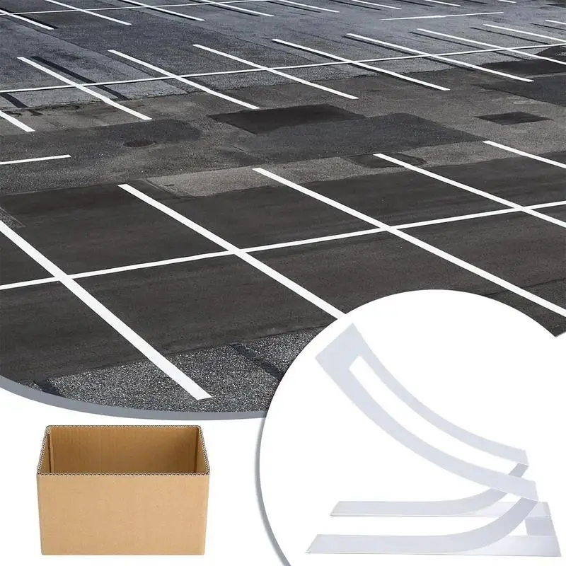 Parking Lot Stencils Foldable Straight Lines Stencil 4 X 92 Inch Silicone Lettering Aids Drawing Supplies With Paper Box For