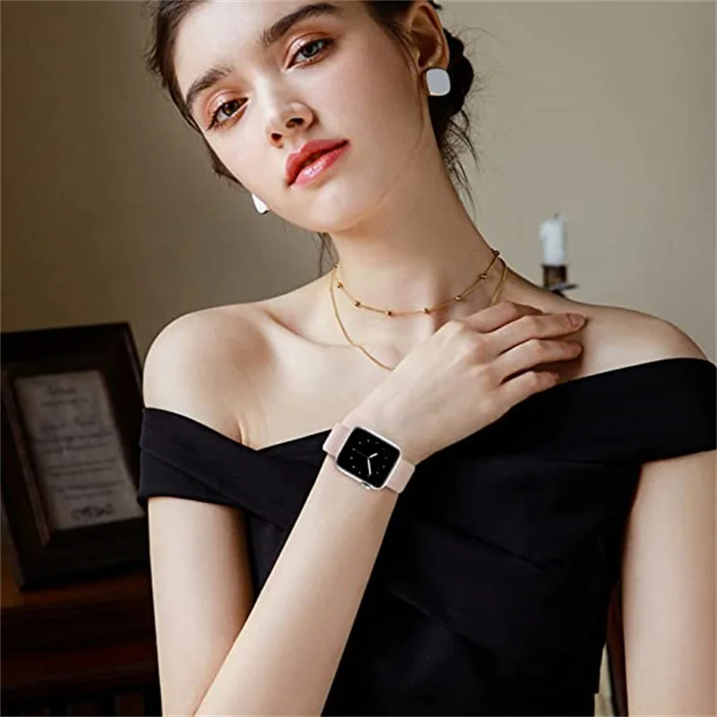 Correa de nailon para Apple Watch Band S10 46mm 42mm 45mm 41mm 44mm 40mm 49mm pulsera trenzada transpirable iWatch Ultra 10/9/8/7/6/5/4