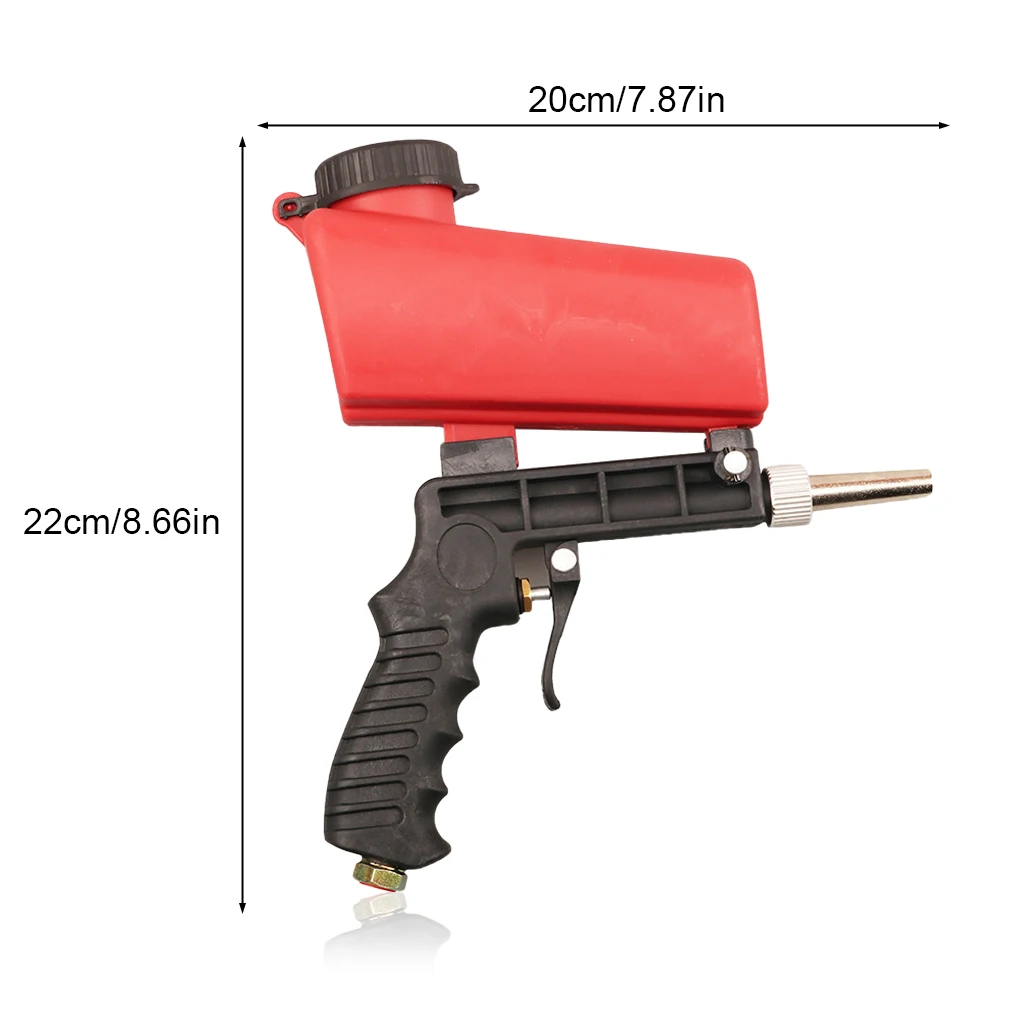 Adjustable Sandblasting Gun 90psi Portable Sand Blaster Sand Blasting Machine Gravity Small Handheld Pneumatic Blasting Gun