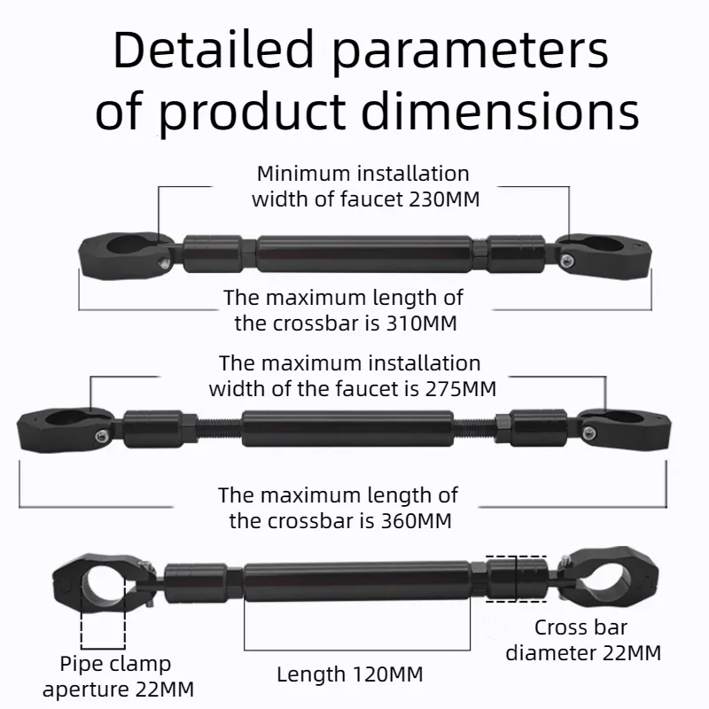 Motorcycle Leader, Mobile Phone Bracket, Crossbar, Handlebar, Extension Rod, Electric Vehicle Modification, Balance Bar