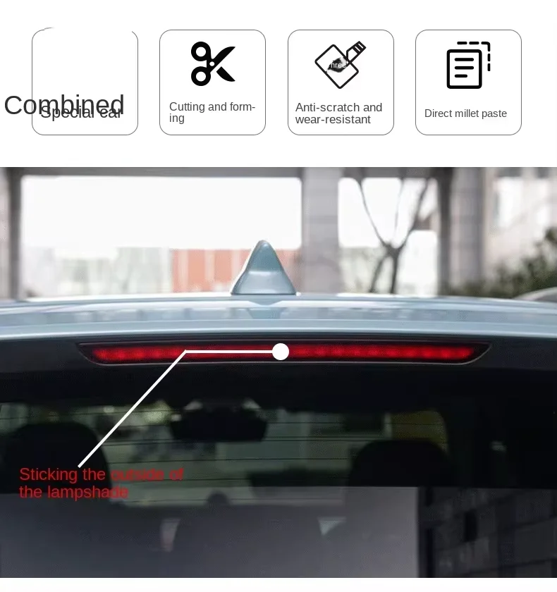 Voyah Free 2024 High Mounted Stop Lamp High Brake Lights Projection Board Decoration Sticker Car Exterior Decoration