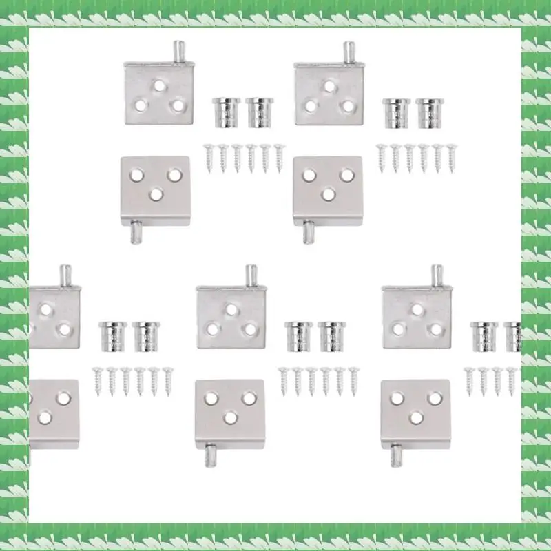 

ONCE 10Pcs Concealed Hinges Invisible Cabinet Up And Down Door Pivot CT Corner Codes For Wood Panel Cupboard Display Support