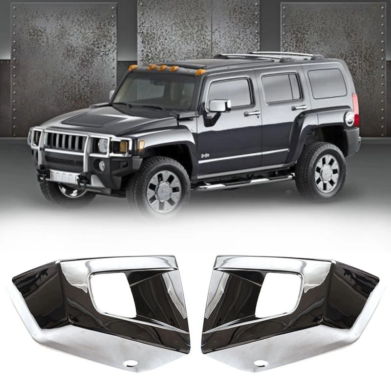 

Car Front Bumper Corner Cover Trim Chrome For Hummer H3 SUV SUT 2005-2007