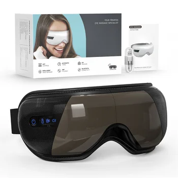 Heated eye massager Intelligent 3D airbag vibration eye care instrument with Bluetooth eye massage music migraine improve sleep Relax