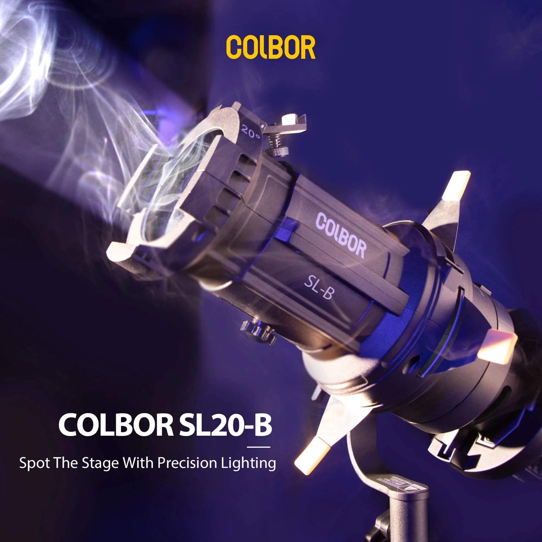 

COLBOR SL20B Spotlight Mount Lighting Modifiers Projection 20 degree For COLBOR CL60/60M/100X/100XM Photography Light