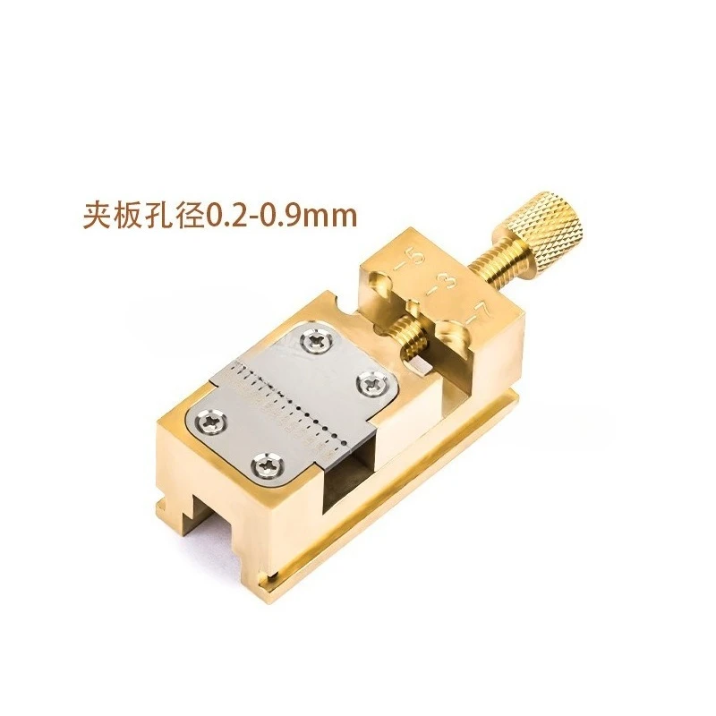 Adjustable Brass Mini Bench Vise 0.2‑0.9mm Aperture for Watch Stem Hand Tube Wheel Component Holding Tool