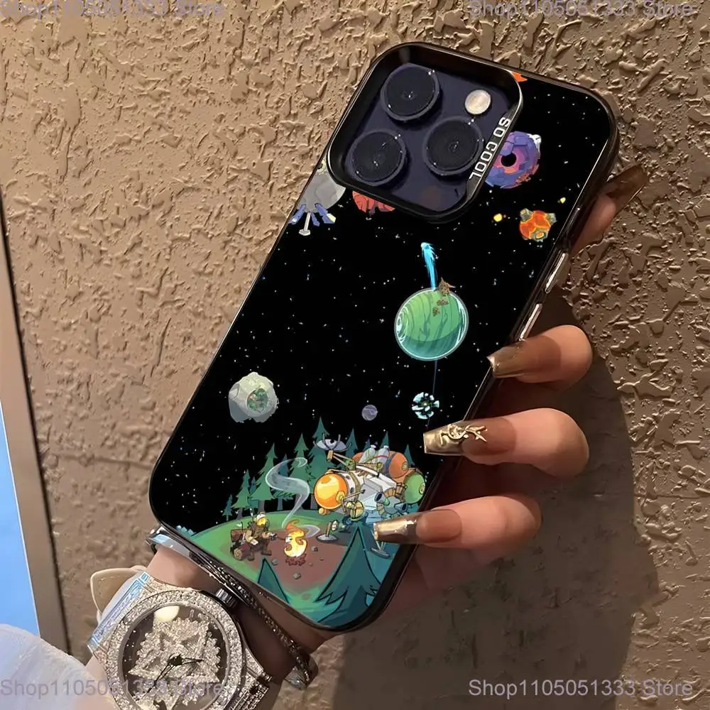アウターワイルドゲームフォンケース iPhone 16,15,14,13,12,11,Pro,XS,Max,Plus,Mini,SE対応 ブラックキャンディマット 耐衝撃カバー