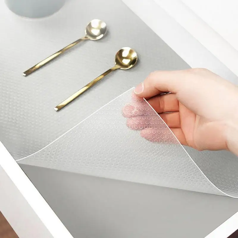 

Shelf Liners Transparent Non-Slip Waterproof EVA Cupboard Cabinet Pad Drawer Table Mat Anti-Fouling Anti-Moisture for Kitchen