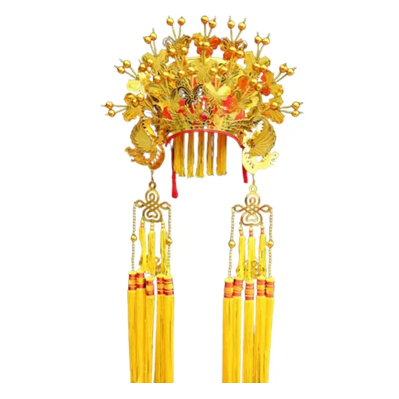 Ancient Bride Phoenix Coronet Dramatic Headpiece Hat Adults Opera Dance Headwear Halloween Funny Cosplay Carnival Party