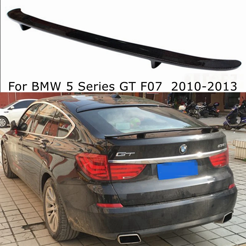 

FOR BMW 5 Series GT F07 2010-2013 HM Style Carbon Fiber Rear Spoiler Trunk Wing FRP Glossy Black Forged Carbon