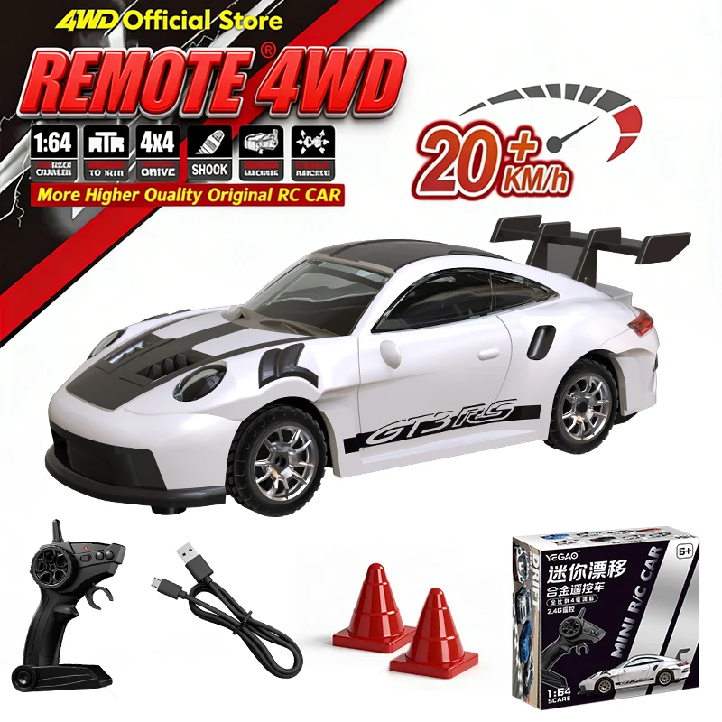 YIMI Auto da Corsa Telecomandata 4WD in Miniatura - Modello con Funzione Drift e 2 Telecomandi