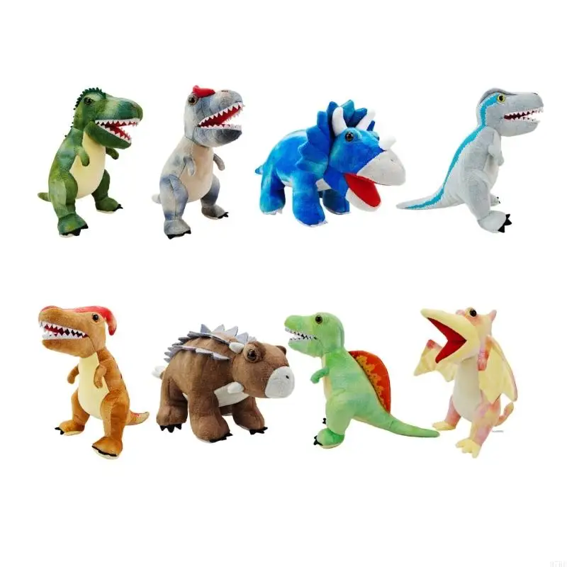 

97BE Lovely Cartoon Dinosaur Toy Plush Hand Puppet Doll For Interactive RolePlay Game Boys Girls Birthday Gift Activity Toy