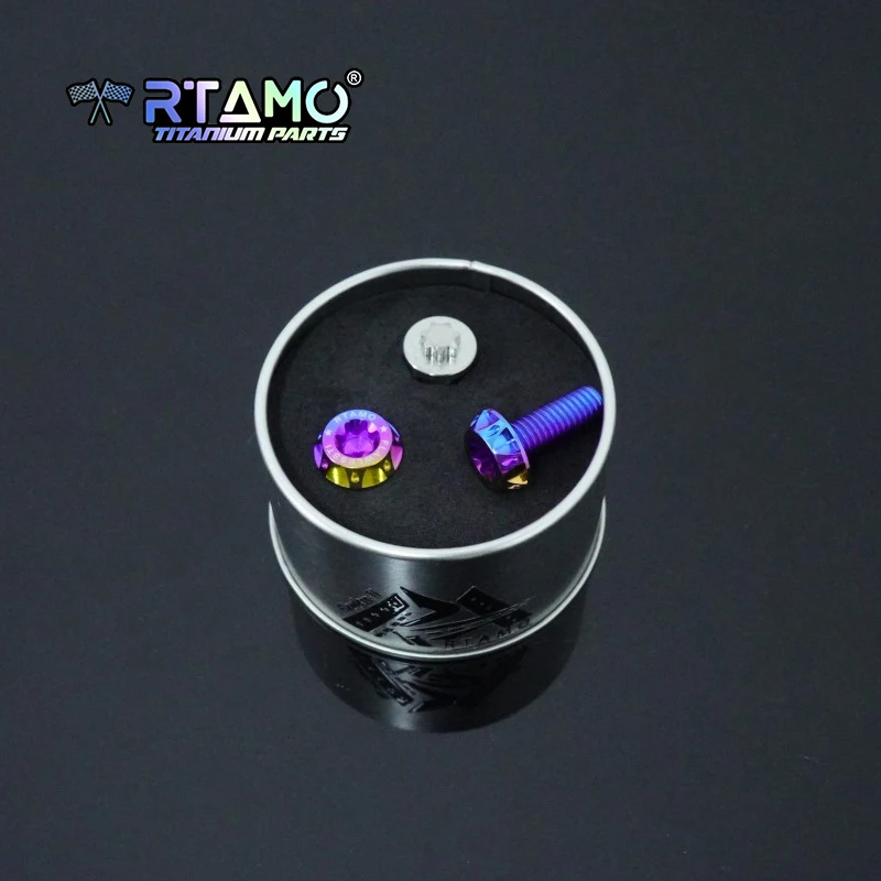RTAMO Gr5 Titanium Bolt M8X20/25/30/35/40/48/50 Anti-theft Screw for Motorcycle Modification