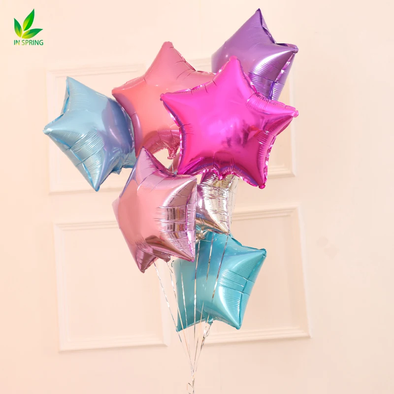 

10PCS 18inch Five Pointed Star Aluminum Foil Balloons Rose Gold Balloon Child Adult Birthday Wedding Decor Party Supplies