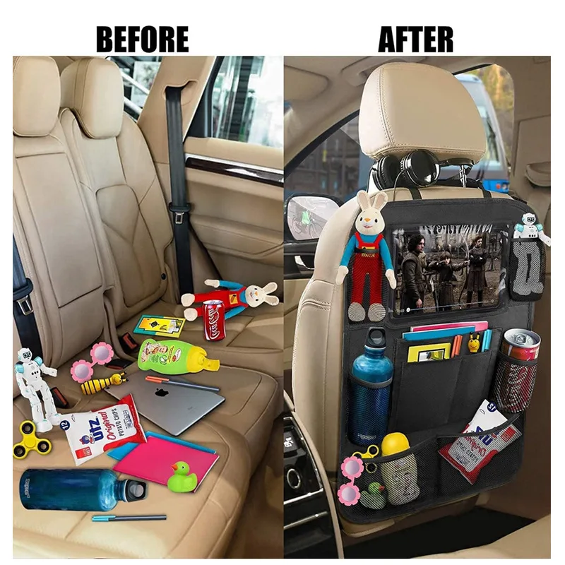 Car Seat Back Storage Bag Waterproof Foldable Multifunctional Organizer for Auto